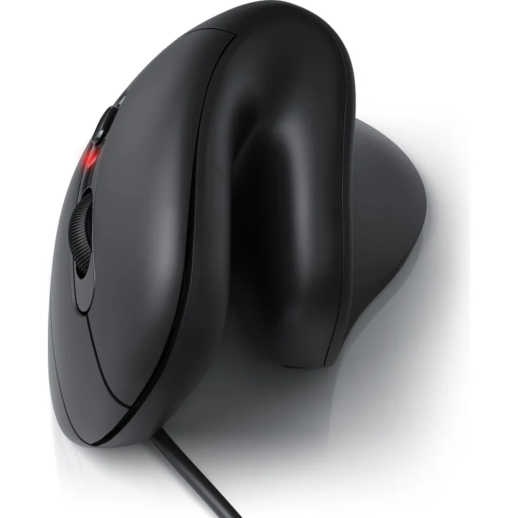 CSL ergonomische Maus (kabelgebunden, 125 dpi, optische Vertikal Mouse - Vertikalmaus - ergonomisch & armschonend) in schwarz