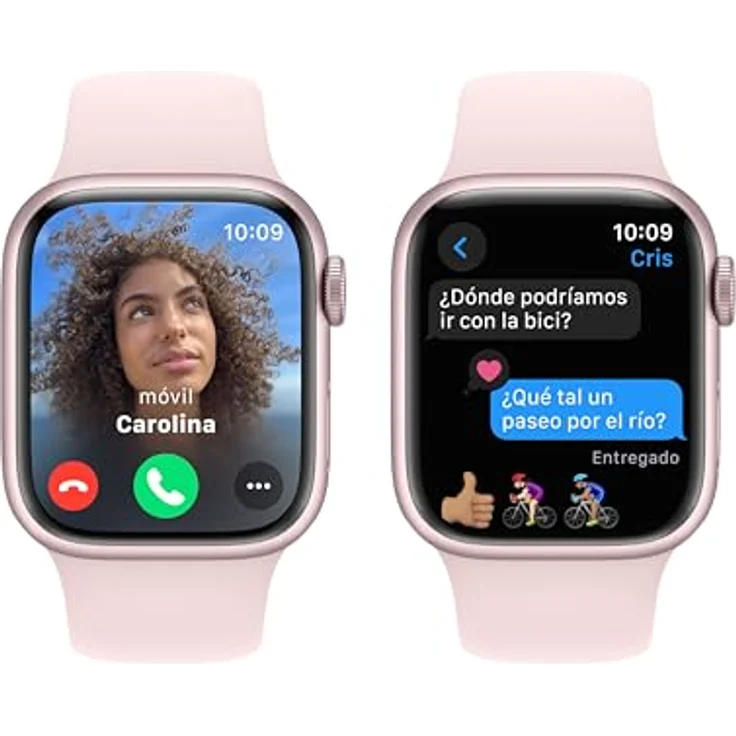 Apple Watch Series 9, GPS, 41MM, Aluminiumgehäuse Rosé mit Sportarmband Rosé, M/L – Bild 4