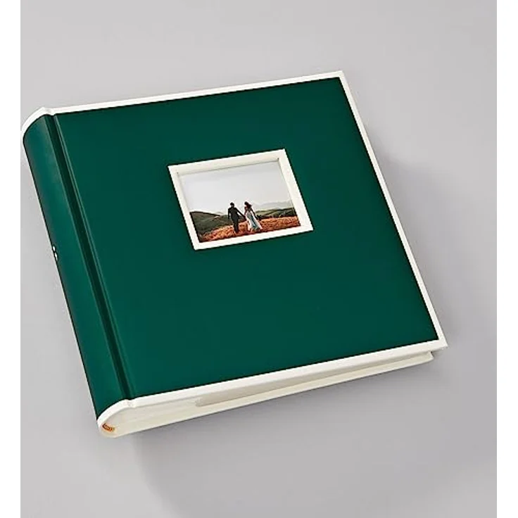 Semikolon 364068 200 Pockets Album – 23 x 22,3 cm – 100 Seiten cremefarben, für 200x 10x15 Fotos – forest grün – Bild 2