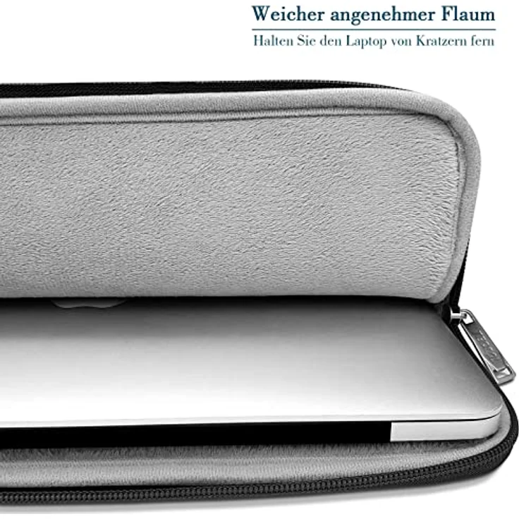 TECOOL Laptoptasche 16 Zoll, wasserdichte Notebook-Hülle für MacBook Pro 16 M4/M3/M2/M1 (2019-2024) und Lenovo, Dell, HP, ASUS, Schwarz, mit stoßfester Polsterung und Zubehörfach – Bild 5