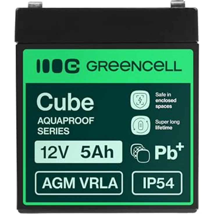 Green Cell GC-AGM12V5AH-J, Bleiakku Blei-Vlies (AGM) 5Ah 12V mit IP54 Zertifizierung für hohen Schutz gegen Wasser und Staub – Bild 3