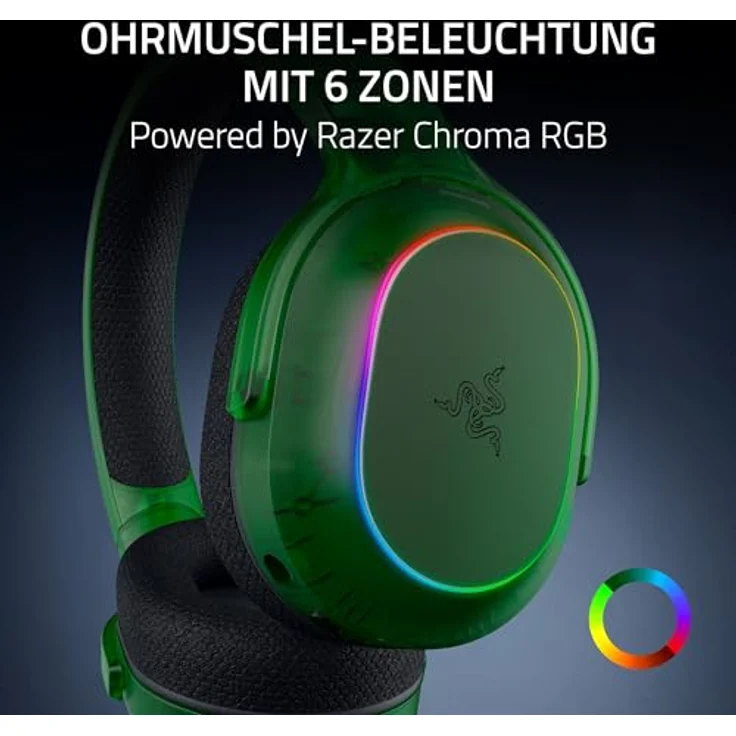 Razer Barracuda X Phantom Green Edition, Kabelloses Multi-Plattform Gaming Headset mit Triforce 40mm Treiber, Dual Wireless HyperSpeed und Bluetooth, 70 Stunden Akkulaufzeit, Phantom Green – Bild 4