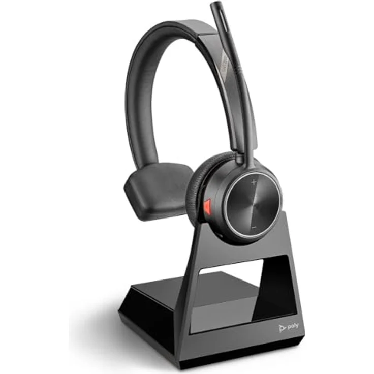 Poly Savi 7210 Office Mono DECT Headset, schnurloses Headset für Festnetztelefone mit Geräuschunterdrückung, bis zu 120 m Reichweite, 12 Stunden Sprechzeit – Bild 2