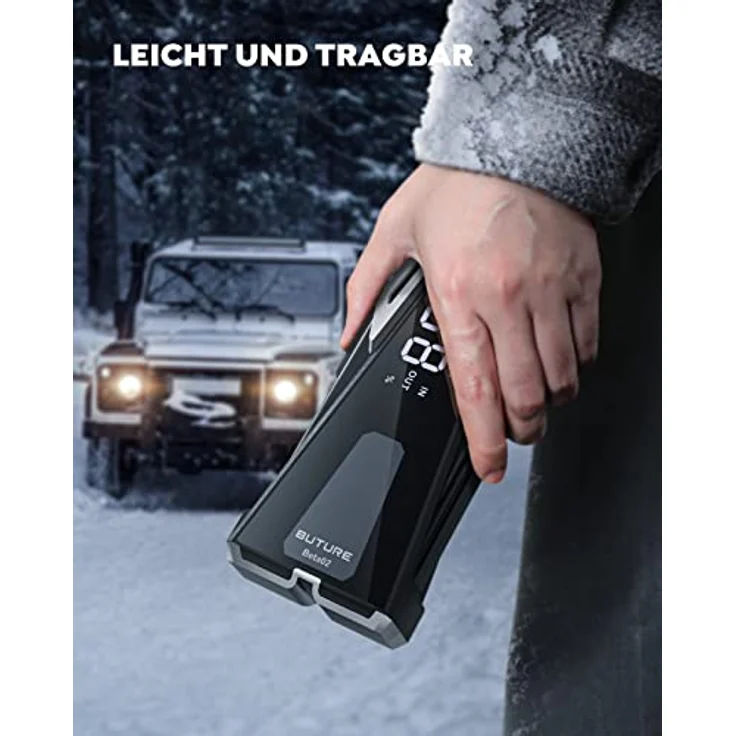 BuTure Starthilfe Powerbank, 3000A Spitzenstrom 21800mAh Tragbare 12V Auto Starthilfe für 8.5L Benzin und 8.0L Dieselmotor,Starthilfegerät mit LED Taschenlampe – Bild 5