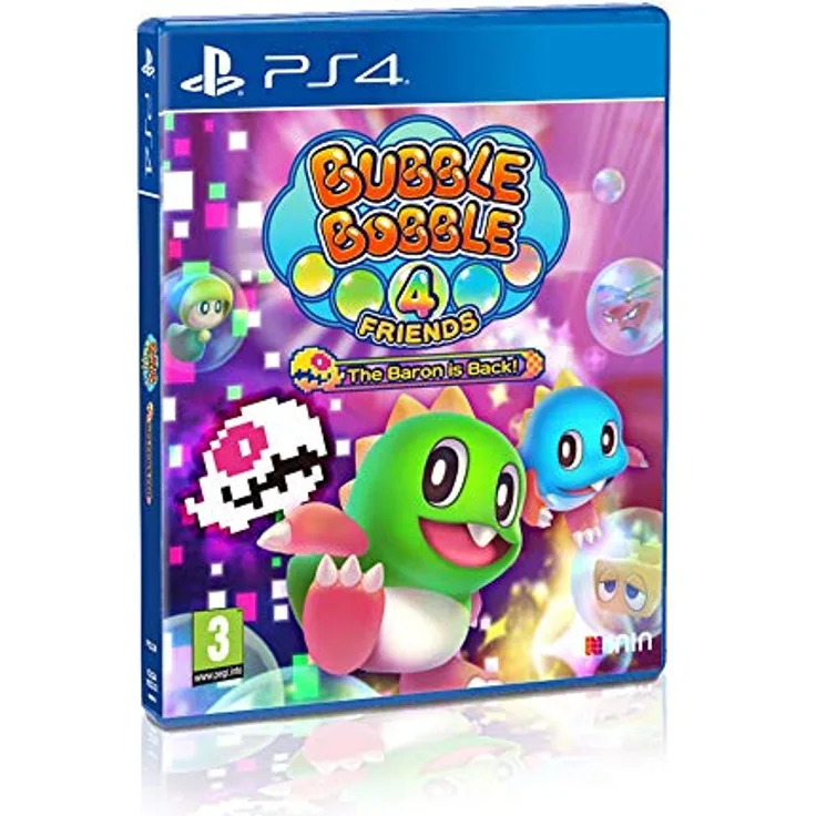 ININ Bubble Bobble 4 Friends - The Baron is Back, PS4-Spiel mit 100 neuen Levels, Multiplayer bis 4 Spieler, inklusive klassischem Bubble Bobble