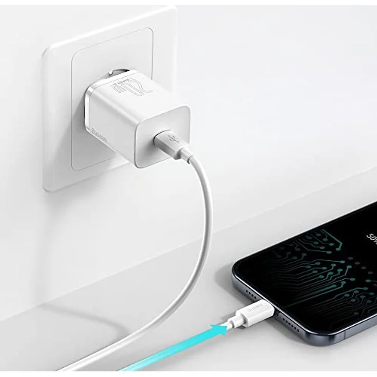 Baseus Super SI PD 20W Wall Charging Set White - Minimalistisches Design, 20 W schnelles Aufladen, geeignet für den täglichen Gebrauch – Bild 4