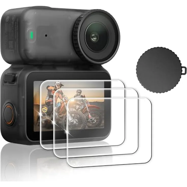 FiTSTILL Displayschutzfolien-Set für DJI Osmo Nano, 9H gehärtetes Glas, 0,28 mm dick, ölfreies/hydrophobes Material, 3er Set