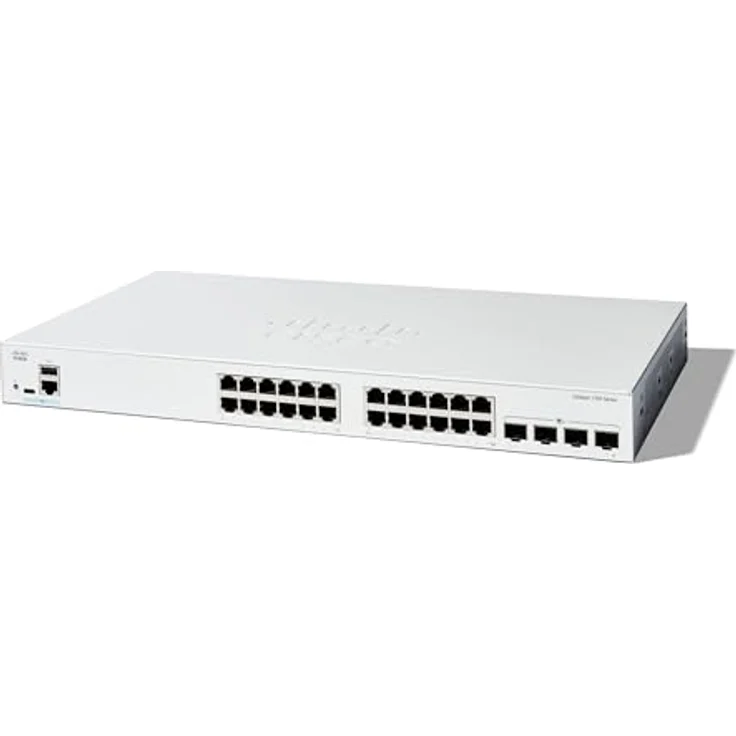 Cisco Catalyst 1300-24T-4X-Managed-Switch, 24-Port-GE, 4 x 10-GE-SFP, eingeschränkter Lebenszeitschutz (C1300-24T-4X) – Bild 1