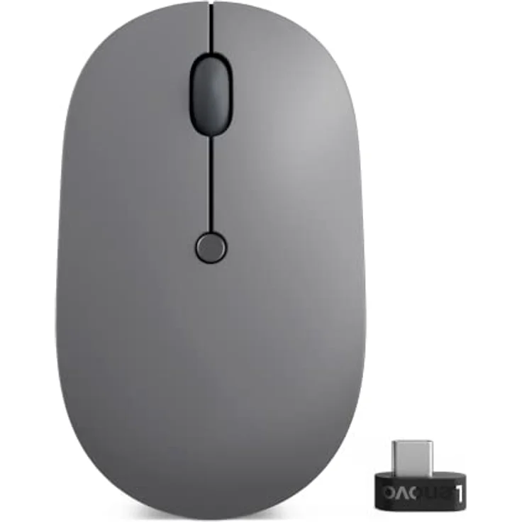 Lenovo Go [Maus] USB-C Funkmaus, sturmgrau – Bild 2
