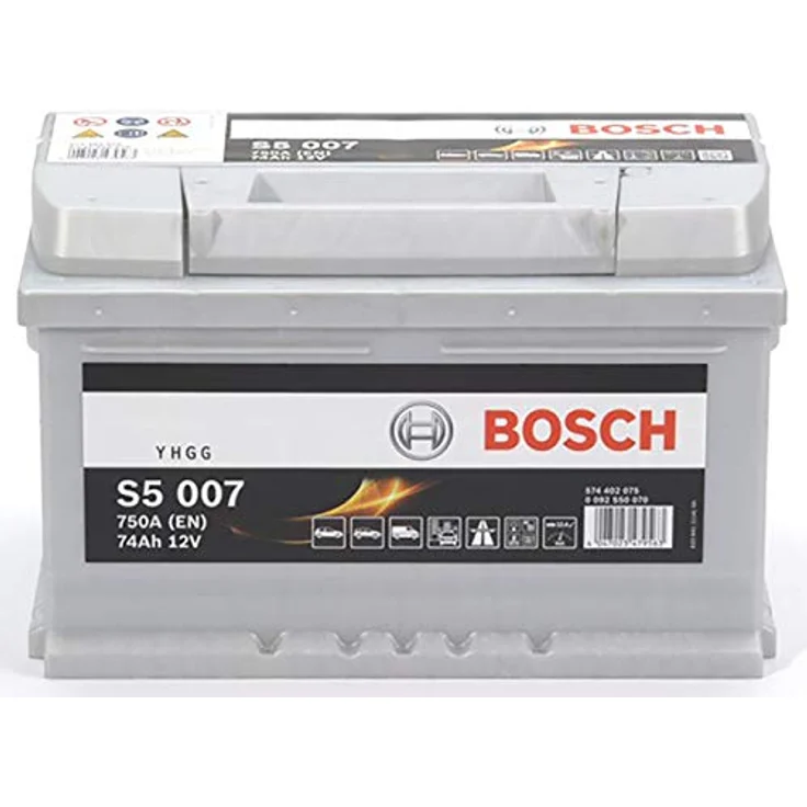 Bosch S5 007 Autobatterie, 12V 74Ah 750A mit PowerFrame®-Technologie und wartungsfrei – Bild 2