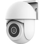 Trust IPCAM-3900 Überwachungskamera Aussen 360° WLAN Kamera mit Nachtsicht, Licht/Sirene/Mikrofon, App-Kontrolle, Smart Home Videoüberwachung, Weiß
