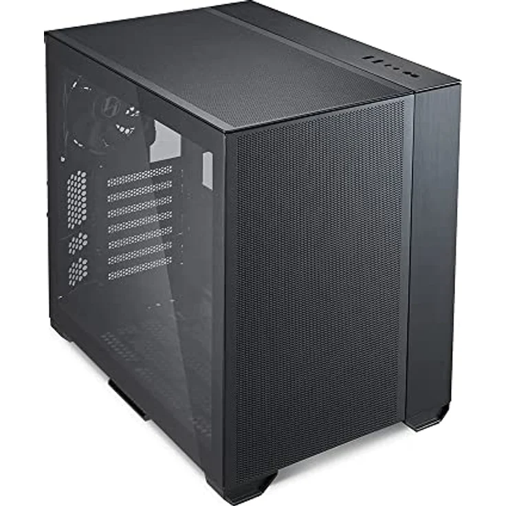 Lian Li O11 Air Mini PC-Gehäuse (SPCC/Aluminium/gehärtetes Glas, ATX, Mini-Tower) Schwarz, O11 AIR Mini Black – Bild 2