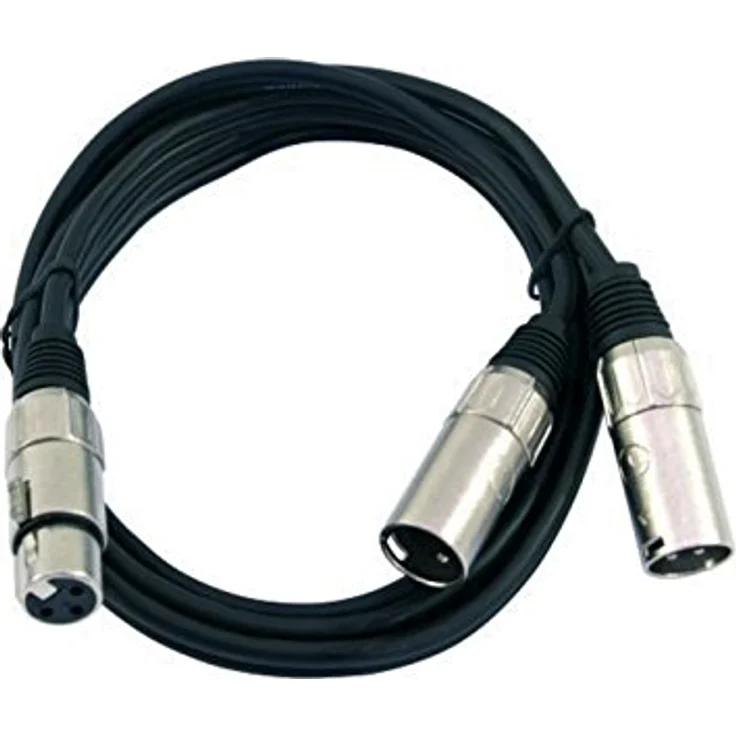 MUSIC STORE Splitkabel 2x XLR m - 1x XLR f Adapterkabel, 1,5 m – Bild 1