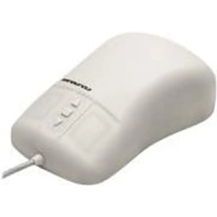 Gett Indumouse Pro Maus (Kabelgebunden), Grau, geeignet für medizinische Anwendung, IP68, ergonomisch, Infrarot, 5 Tasten