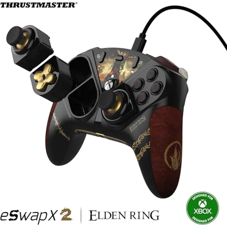 Thrustmaster Eswap X2 Elden Ring Controller Golden One Size, Ergonomisches Gamepad mit stabiler kabelgebundener Verbindung – Bild 2