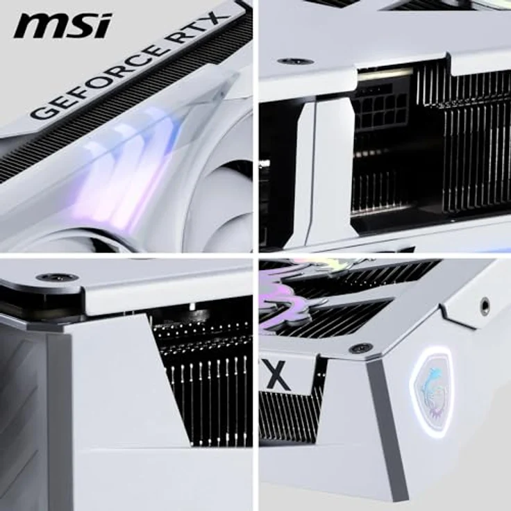 MSI GAMING GeForce RTX 5070 12G TRIO OC WHITE, 12 GB GDDR7, 192 Bit, 7680 x 4320 Pixel, PCI Express x16 5.0 – Bild 8