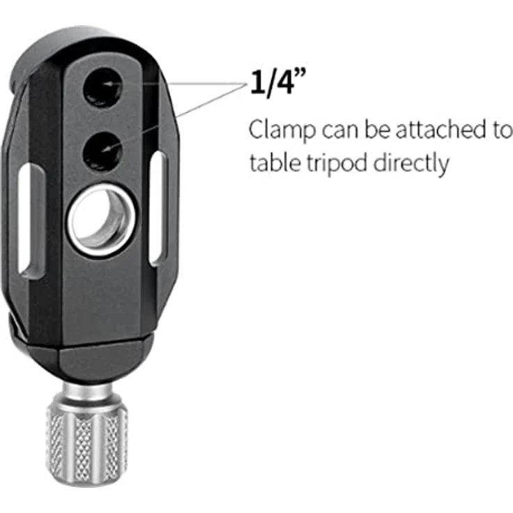 LEOFOTO Schnellkupplung DC-22Q, QD-Anschluss mit Arca-Klemme, 1/4-Zoll-Schraubbefestigung, 72 mm lang, 30 mm breit, 33 g leicht – Bild 3