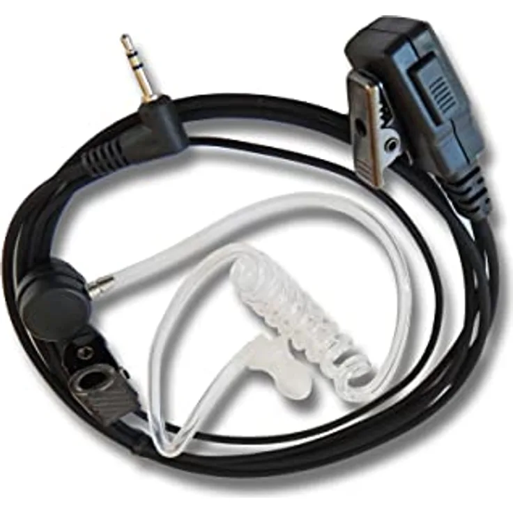 VHBW Security Headset Kopfhörer für Funkgerät Motorola MC220R, MC225R, MH230R, MJ270R, XTR446, XTL446, PMR446, XTB446, Spirit GT mit Schallschlauch.