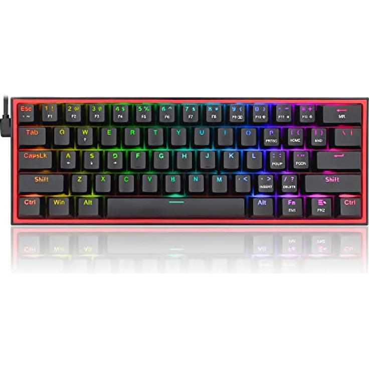 Redragon K617 Fizz RGB 60% mechanische Tastatur | RED-K617-RGB