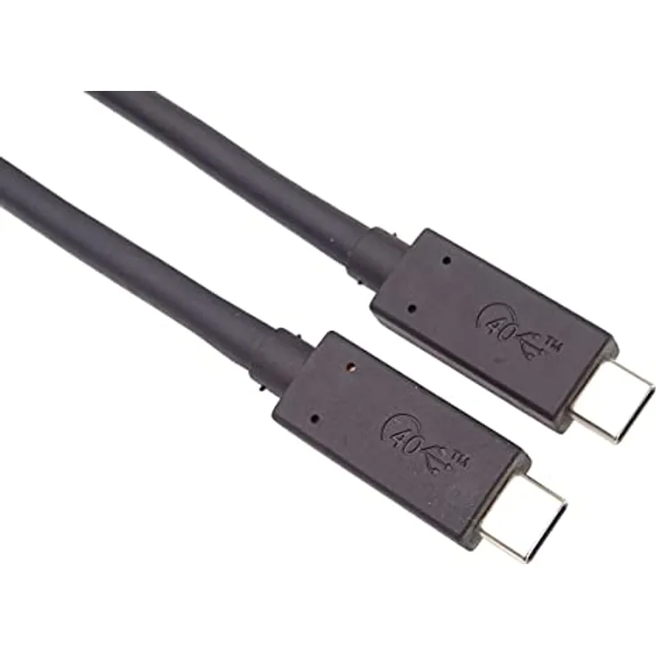 PremiumCord USB4™ Typ C Kabel, Thunderbolt 3, 8K@60Hz, Datenkabel UltraSpeed bis zu 40Gbit/s, Typ C Stecker, Schnellladung bis zu 5A, Farbe schwarz, Länge 1,2m