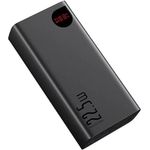 Baseus ADAMAN OVERSEAS EDITION 40.000 MAH POWERBANK SIYAH, 3 USB-Anschlüsse, LED-Digitalanzeige, Schwarz