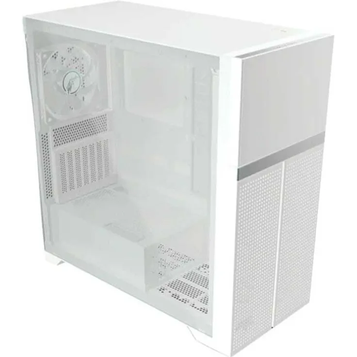 Valkyrie VK02 Lite, Midi/Minitower PC-Gehäuse in Weiß für ATX/Micro/Mini/Flex-ATX und Mini-ITX, inkl. 3,5" Lüfter