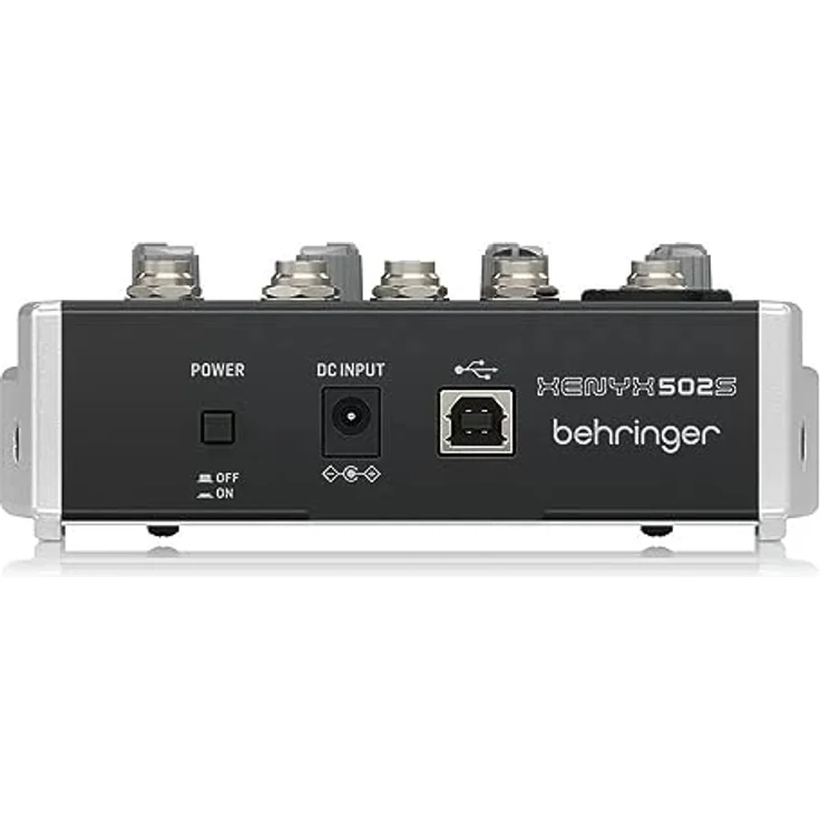 Behringer XENYX 502S Premium-Analogmixer mit 5 Eingängen und USB-Streaming-Schnittstelle, Schwarz – Bild 4