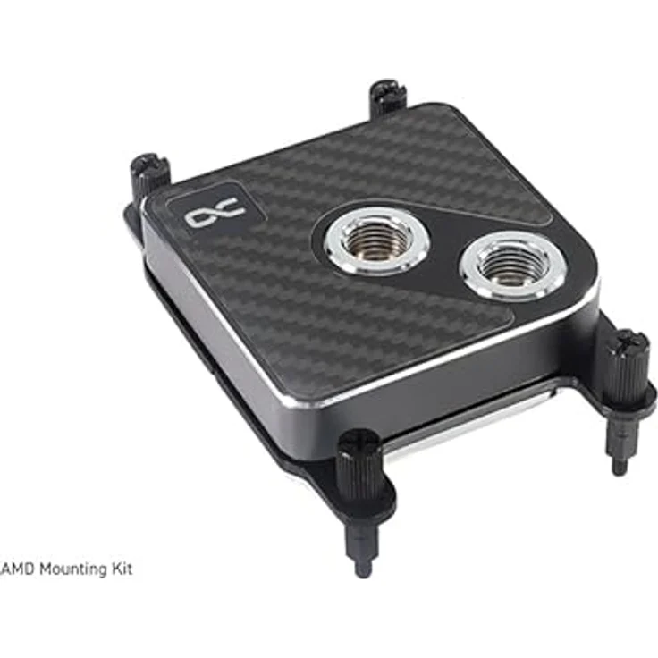 Alphacool 13770 Core 1 Carbon CPU Kühler, 3D-Jetplate, vernickelter Kupferboden, schwarz – Bild 3