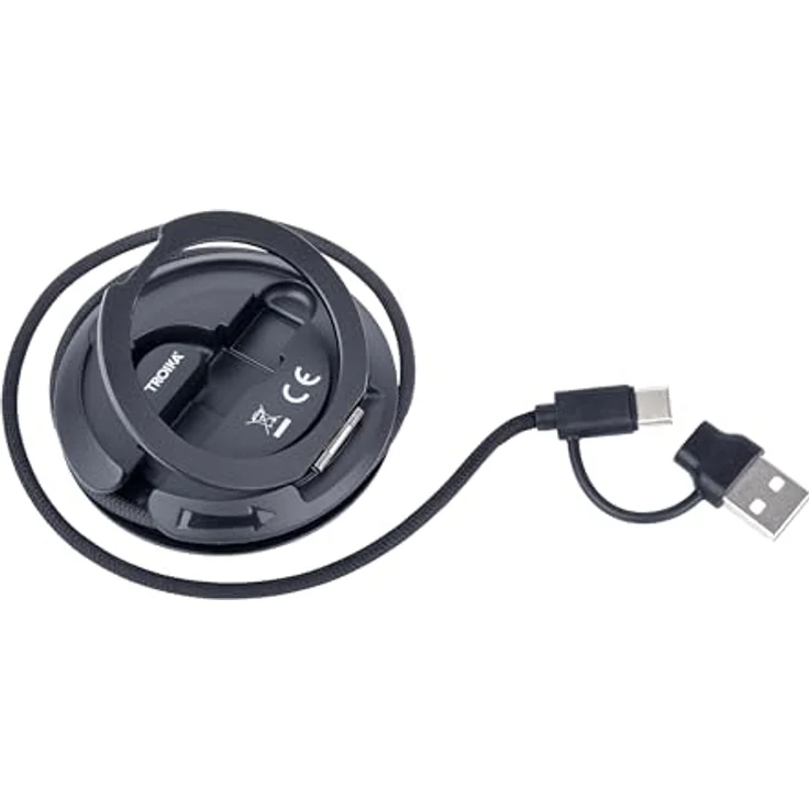 TROIKA MagSafe Induktions-Ladegerät, kabelloses Laden bis 15W für iPhone, Apple Watch & AirPods, schwarz, mit USB-C/USB-A Kabel und Metallring – Bild 8