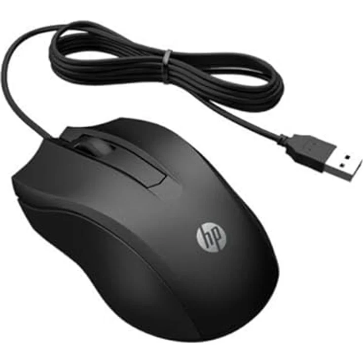 HP Inc. HP 105 Maus - rechts- und linkshändig - optisch - 3 Tasten - kabelgebunden - USB-A - Schwarz - Smart Buy – Bild 5