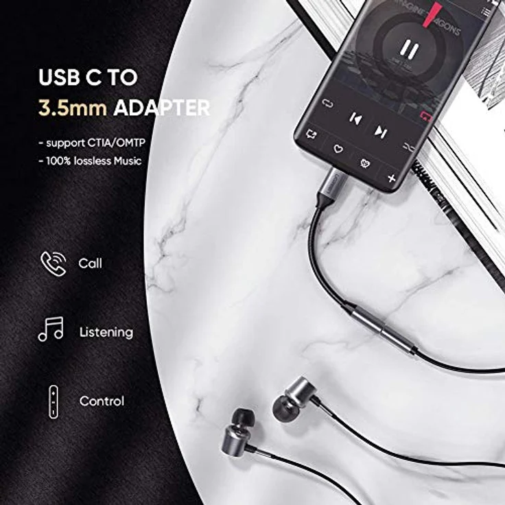 UGREEN USB Typ C zu 3,5 mm Klinke AUX Kopfhörer Adapter für Samsung HTC Huawei – Bild 4