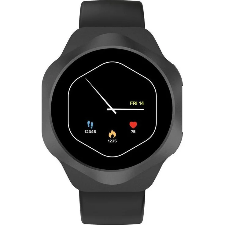 Canyon Smart Watch Hexagon 88 BT-CALL, intelligente Uhr mit AMOLED-Display, 123 Sportmodi und Gesundheitsüberwachung, Schwarz