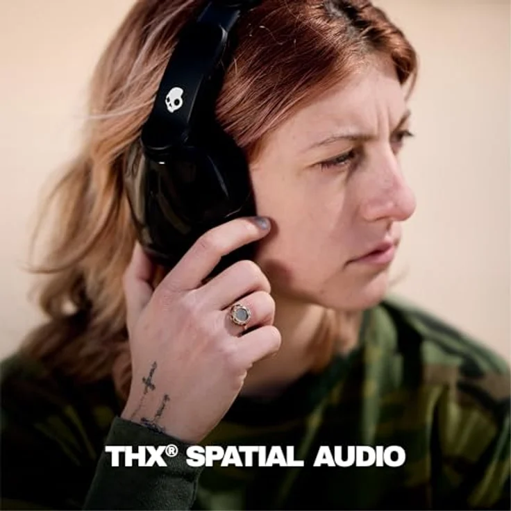 Skullcandy Hesh 540 ANC, kabelloser Over-Ear-Bluetooth-Kopfhörer mit THX Spatial Audio, Adaptive Noise Cancelling, bis zu 65 Stunden Akkulaufzeit, Mikrofon für iPhone und Android - Black – Bild 4