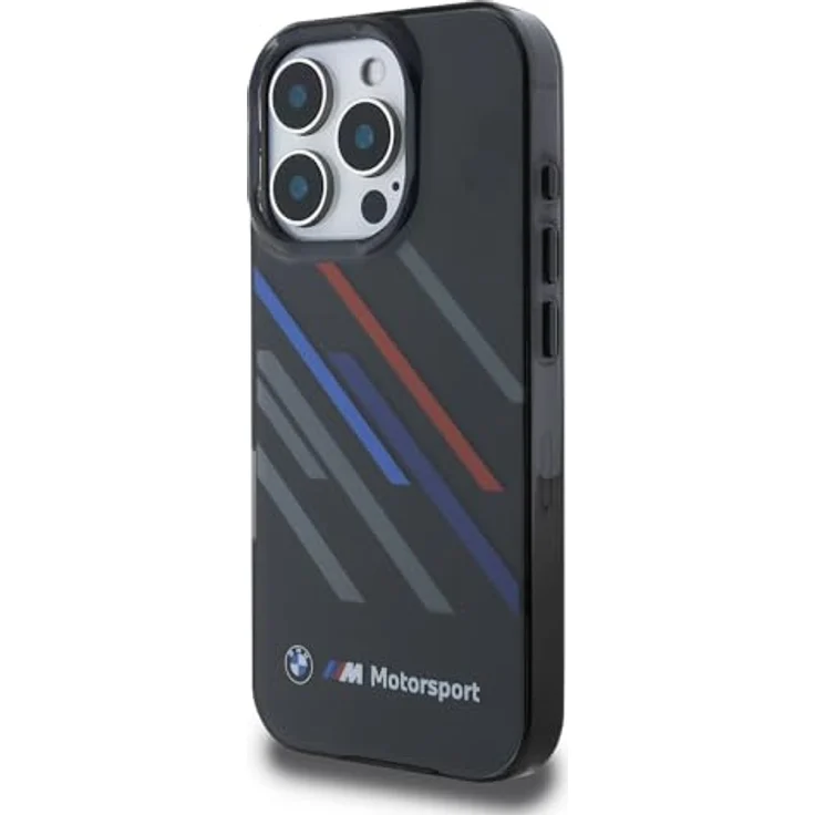 CG MOBILE BMW BMHCP16X23HTRAK Hülle für iPhone 16 Pro Max 6.9" Schwarz, Hartschalenkoffer aus TPU/PC, Motosport IML Random Stripes – Bild 2