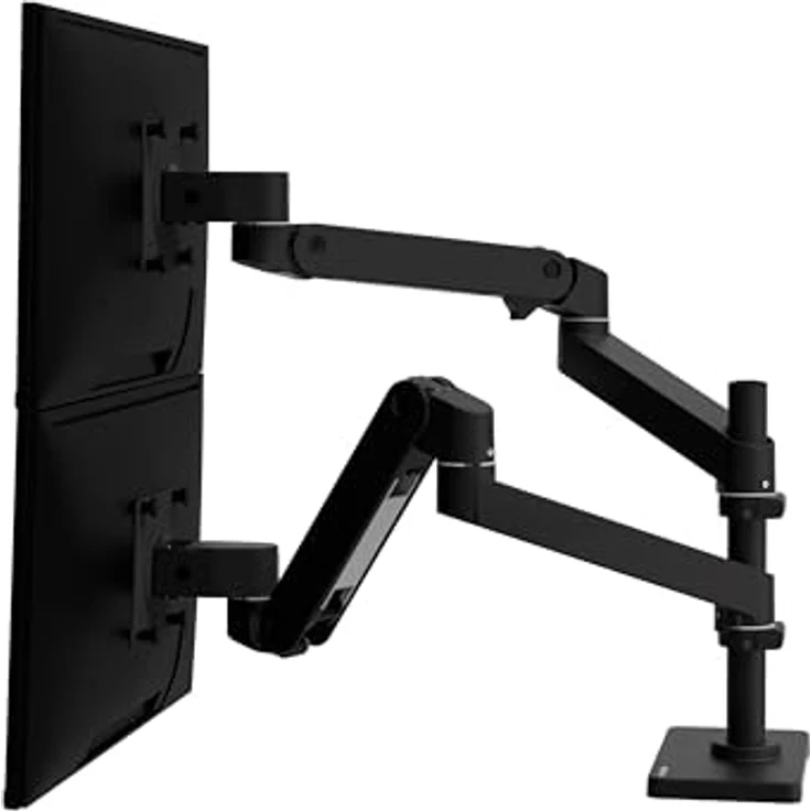 Ergotron LX Pro Dual, Monitor Halterung für 2 Monitore bis 27", ergonomisches Design, Schwarz – Bild 1