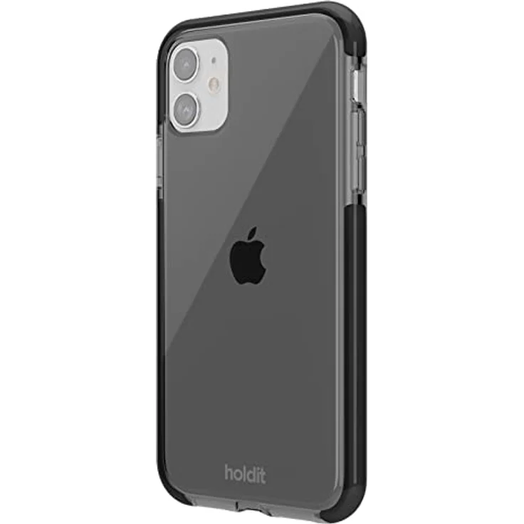 holdit Transparent Hülle für iPhone 11/XR (6,1") - Vergilbungsfrei TPU hülle - Flexiblem und Durchsichtige Handyhüllen in Getönter Farbe - Crystal Clear - Schwarz – Bild 2