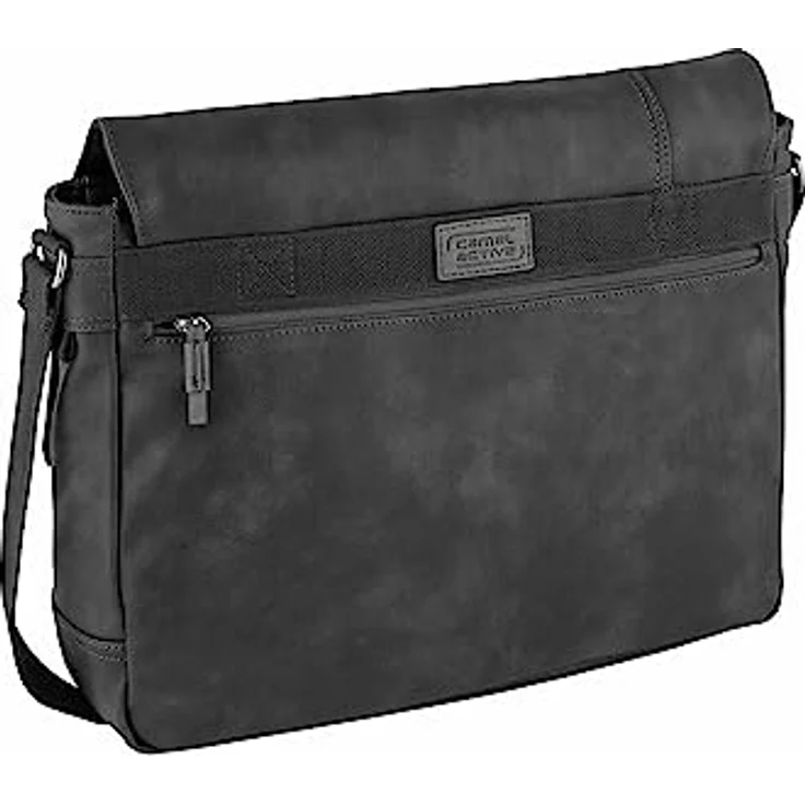 camel active Laos Messenger, 40cm Laptoptasche mit integriertem Laptopfach, Kunstleder, grau, für Herren – Bild 2