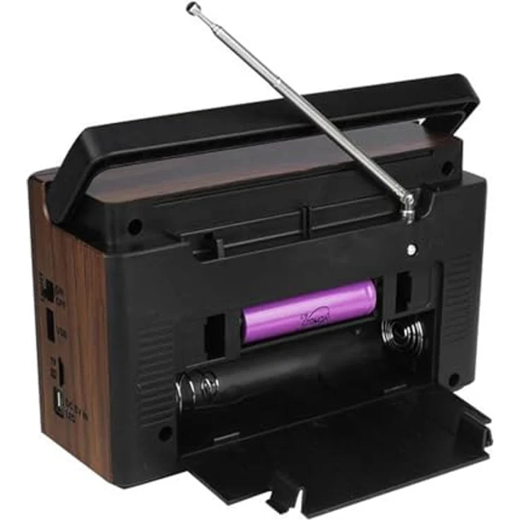 LTC LXLTC118UBT Retro-Radio (ELMA Bluetooth USB tragbar, FM/AM/SW, braun) – Bild 3