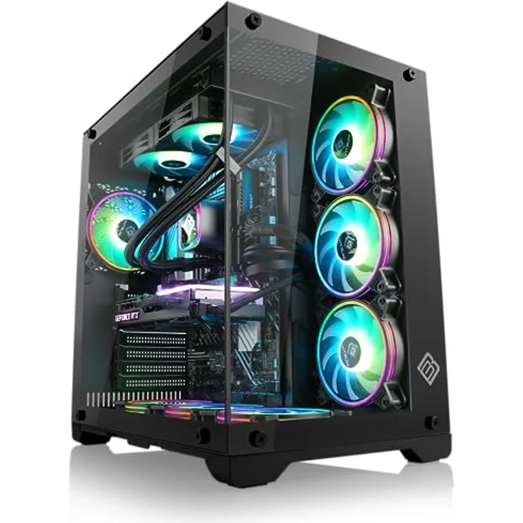 Boost Boxx Gaming PC mit Windows 11 Home, Intel Core i7-14700F 8X 2100 MHz, 1000 GB M.2 SSD, 16 GB DDR5-RAM, NVIDIA GeForce RTX 4060, Gigabyte Mainboard, USB 3.2, M10460H – Bild 1