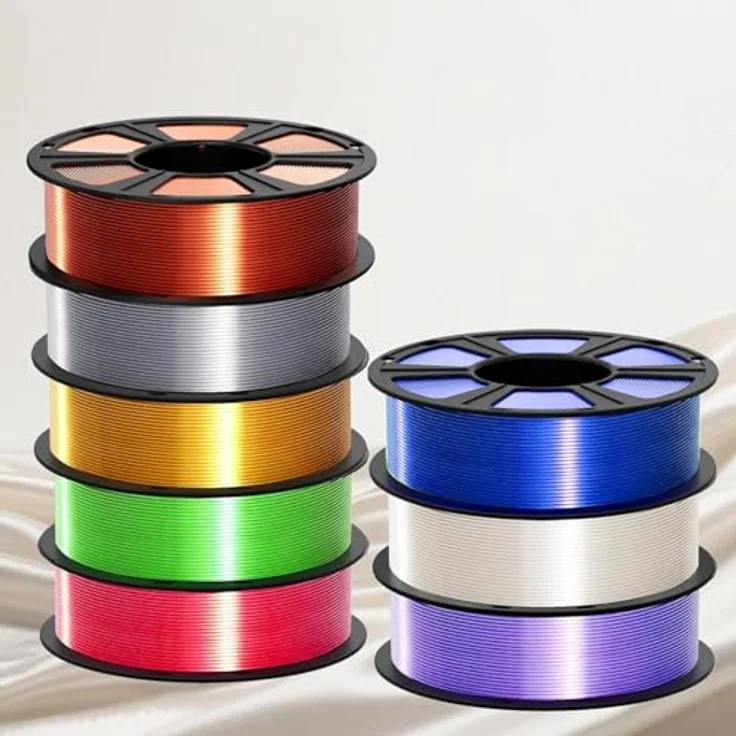GEEETECH Silk PLA Filament, Silk Yoal Blue, 1,75 mm, 1 kg, für 3D-Drucker, verzugsfrei und hochpräzise – Bild 4