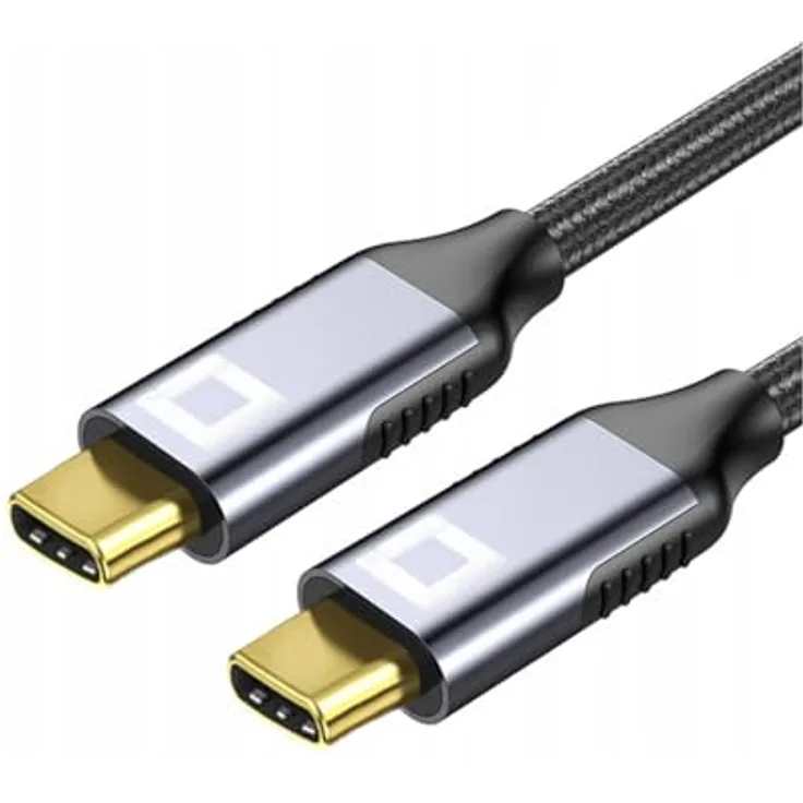Co2 USB-C Thunderbolt 3.0 Kabel, 20 Gbit/s Datenübertragung, 4K/60Hz, 100W Schnellladung, Aluminium Space Grau, 3m, kompatibel mit iPhone, MacBook, iPad Pro