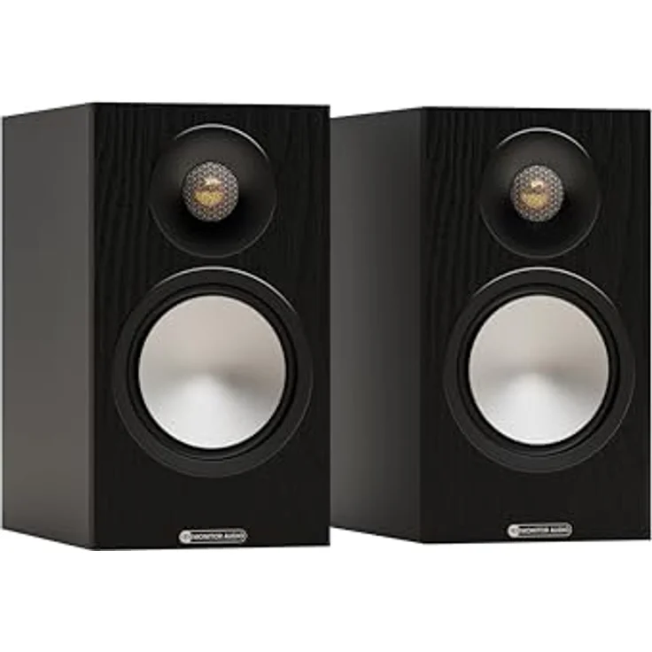 Monitor Audio Bronze 50 7G, Regal-Lautsprecher mit C-CAM-Treibern, Schwarz – Bild 1
