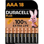 Duracell Plus AAA Micro Alkaline-Batterien, 1.5V LR03 MN2400, 18er-Pack 