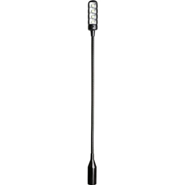 ah Stands SLED1ULTRAXLR4 Adam Hall SLED 1 Ultra 4-Pol XLR Schwanenhalsleuchte mit 4 COB LEDs schwarz  – Bild 4