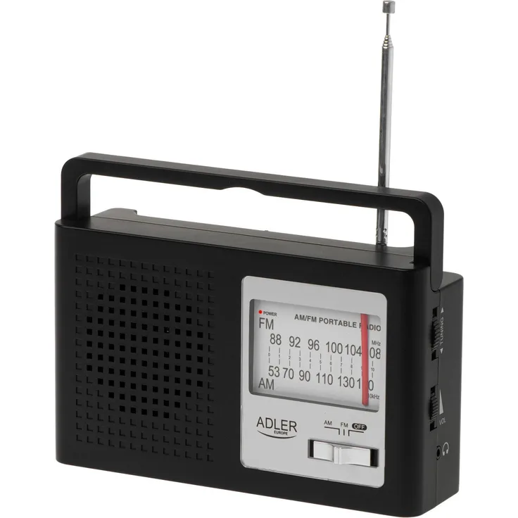 Adler AD 1909 Radio (Tragbares AM FM Radio mit Antenne)