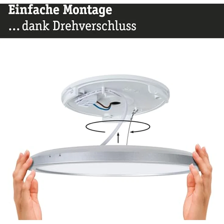 Paulmann Panel Alya 35W WhiteSelect 400mm Weiß Kunststoff 71188, Smarte Deckenbeleuchtung mit individueller Lichtfarbwahl, weiß – Bild 4