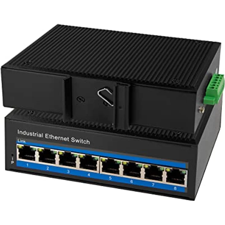 LogiLink NS203 - Industrieller Gigabit Ethernet Switch, 8-Port 10/100/1000 Mbps – Bild 2