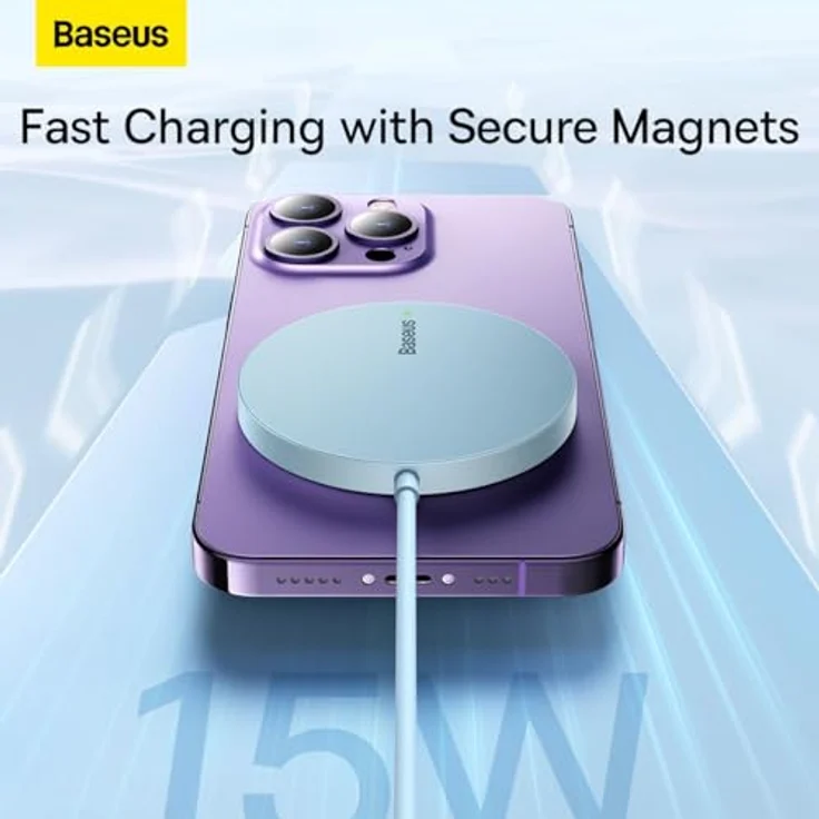 Baseus Simple Mini3 Magnetic Wireless Charger 15W Galaxy Blue (15 W), Wireless Charger, Blau – Bild 3