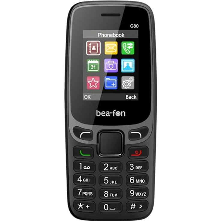 Beafon C80 Classic Line Seniorenhandy, Farbdisplay TFT 1,77" Dual Sim, Kamera, Freisprechen, Bluetooth – Bild 1