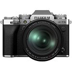 FUJIFILM X-T5 Kit, spiegellose Systemkamera mit 40,2 MP, FUJINON XF 16-80mm F4, 7,6 cm Touchscreen, WLAN, wetterfest, silber